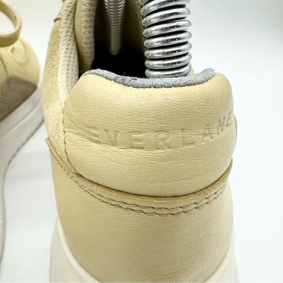 Everlane Tread Trainer Leather Dad Sneaker in Butter/White Size 6.5 Athleisure - Picture 8 of 13